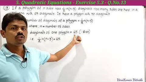 10th Class | Maths | Quadratic Equations | Exercise 5.3 | Q.No.12 & 13.