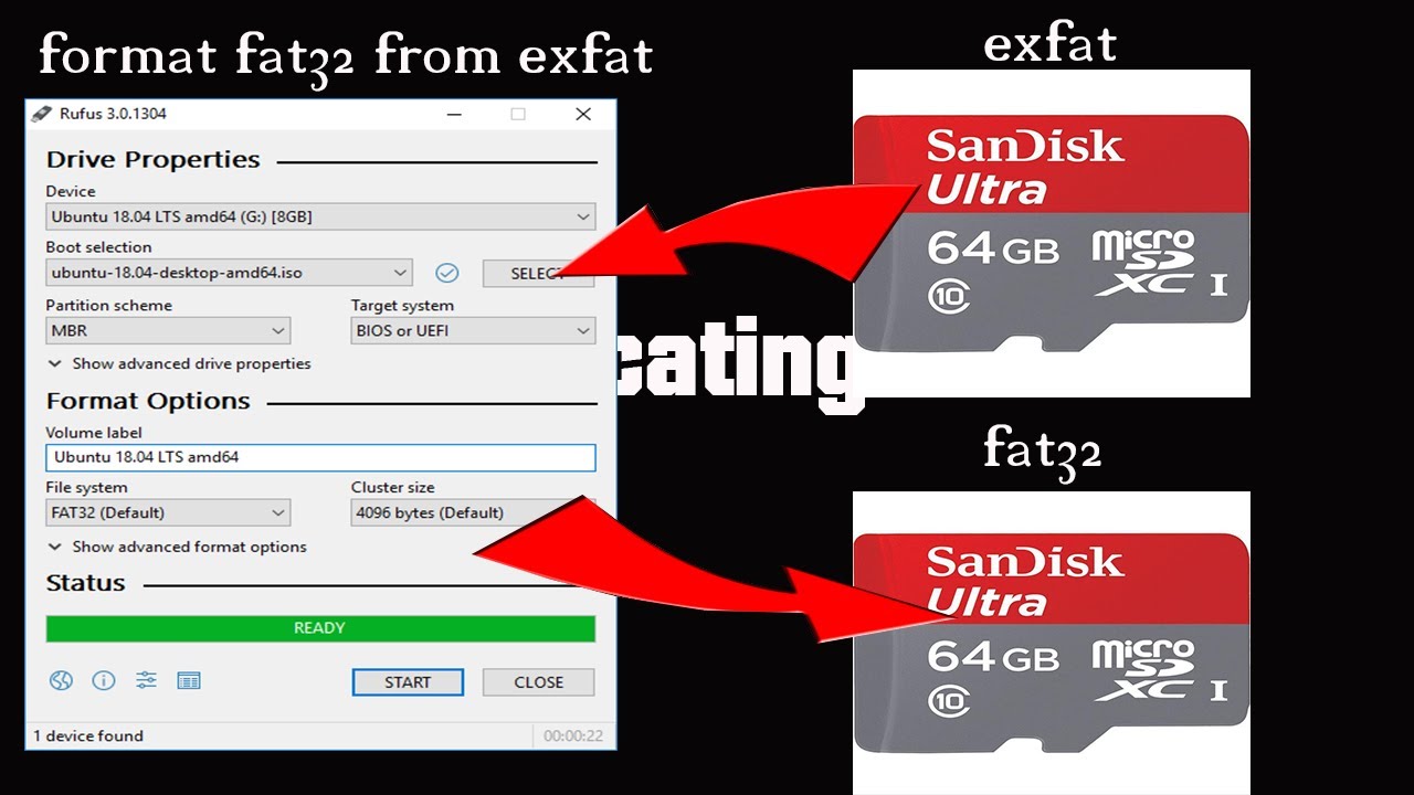 how to format file system exfat to format fat32 (easy)