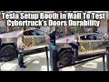 Tesla Setup Booth in Mall To Test Cybertruck’s Doors Durability
