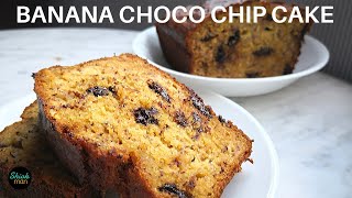 Full recipe: https://wp.me/p8790g-uf this is one easy to make soft and
moist banana cake loaded with chocolate chips bananas. you can add
crushed walnuts...