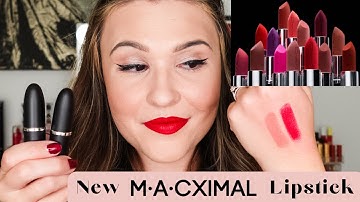 ✨NEW MAC MATTE LIPSTICK FORMULA✨ swatching the MACXIMAL SILKY MATTE LIPSTICKS - first impressions