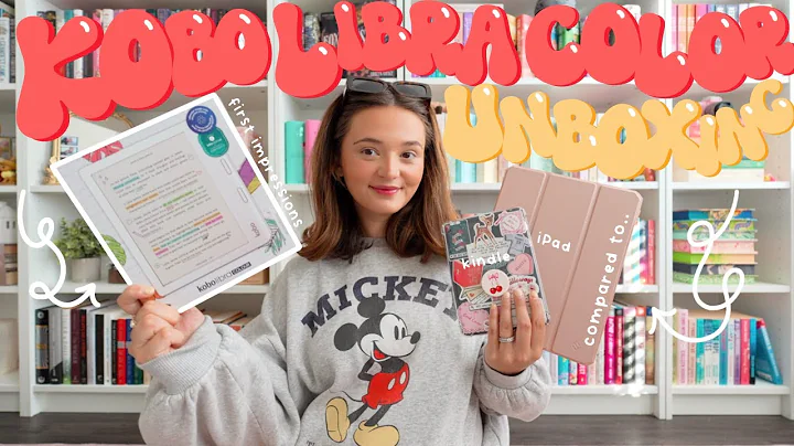 kobo libra colour unboxing + first impressions 💭📚💗 (compared to kindle + ipad!)