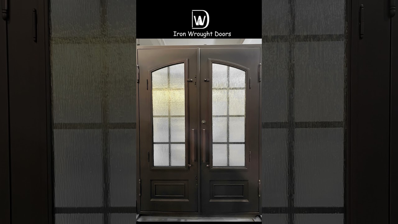 Unmatched Classic Appeal - Grid Design Security Iron Entry Door 