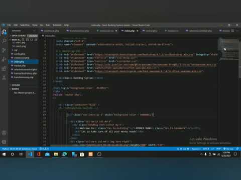 Basic Banking 🏦 System using Html,CSS, JS and PHP