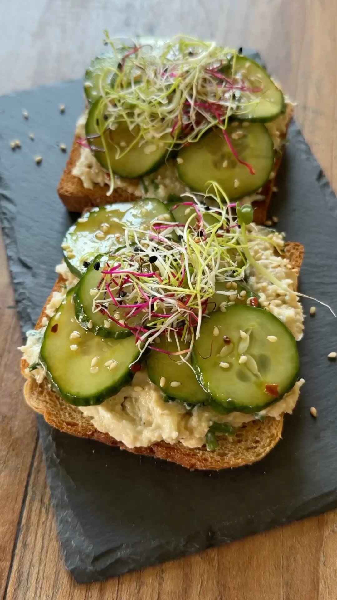 😍Vuna Toast mit würzigen Asian Style Gurken 🥒 #gardengourmet # ...