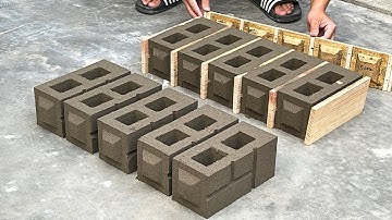 Cast Multiple Bricks At Once From Sand Cement Pallets Creating Beautiful Details - Saving Time