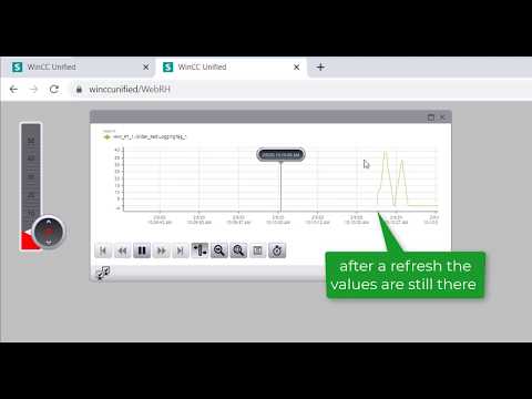 WinCC Unified V16: display Historical data in a trend on a Unified Comfort Panel