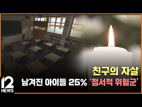 [단독] 친구의 자살…남겨진 아이들 25% &amp;#39;정서적 위험군&amp;#39; [청소년 마음건강 심층 기획] / EBS뉴스 2024. 11. 07