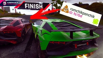 Asphalt 9 : Two laps battle against hacker with an EPIC finish ! (MP Race)
