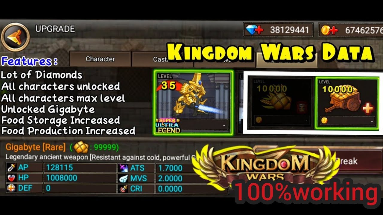 Kingdom war all character unlock kw (data) (3) YouTube