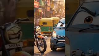 Bike vs car animated video | #shorts