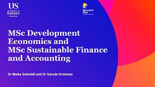 Development Economics MSc and Sustainable Finance and Accounting MSc   Course overview and careers