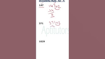 Rule for divisibility by 7.... Divisibility rule for prime number 7