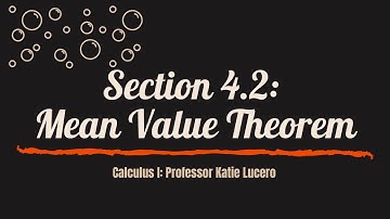 4_2 Mean Value Theorem