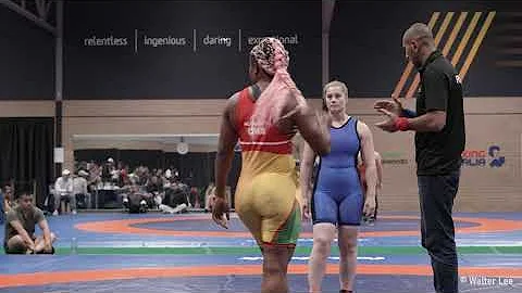 GAELLE ALAKAME ANZONG vs CHRISTINE JUDD  - WOMEN'S FREESTYLE WRESTLING  [4K VIDEO]