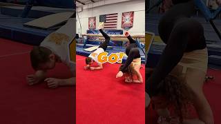 I raced Sofie Dossi 😂 @sofiedossi #gymnastics #gymnast #sports #gymnast #olympics #contortion