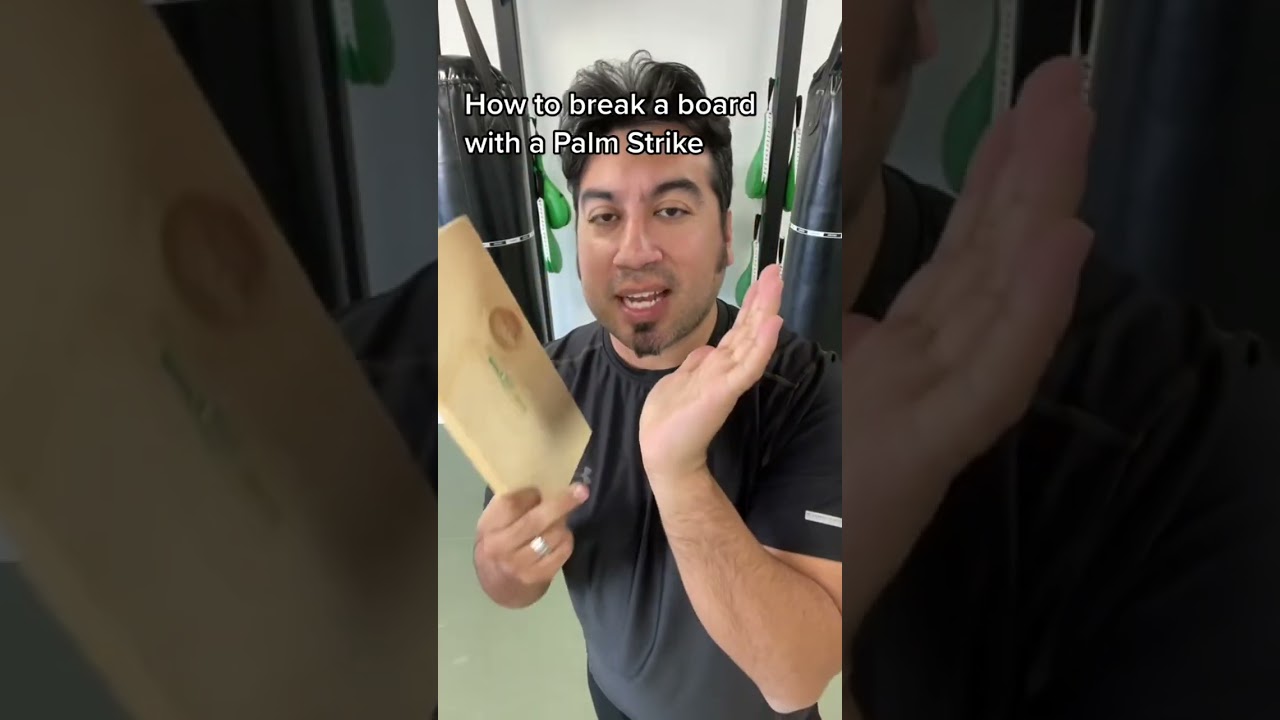 How to break a wooden board using a palm strike 😮 