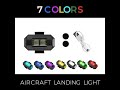 (HINDI) 7 Colors Led Aircraft Strobe Light Motorcycle Flashing USB Rechargeable
