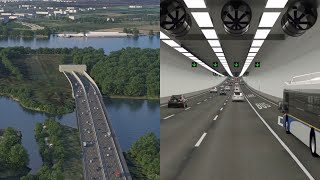 Eight lane Massey tunnel replacement announced