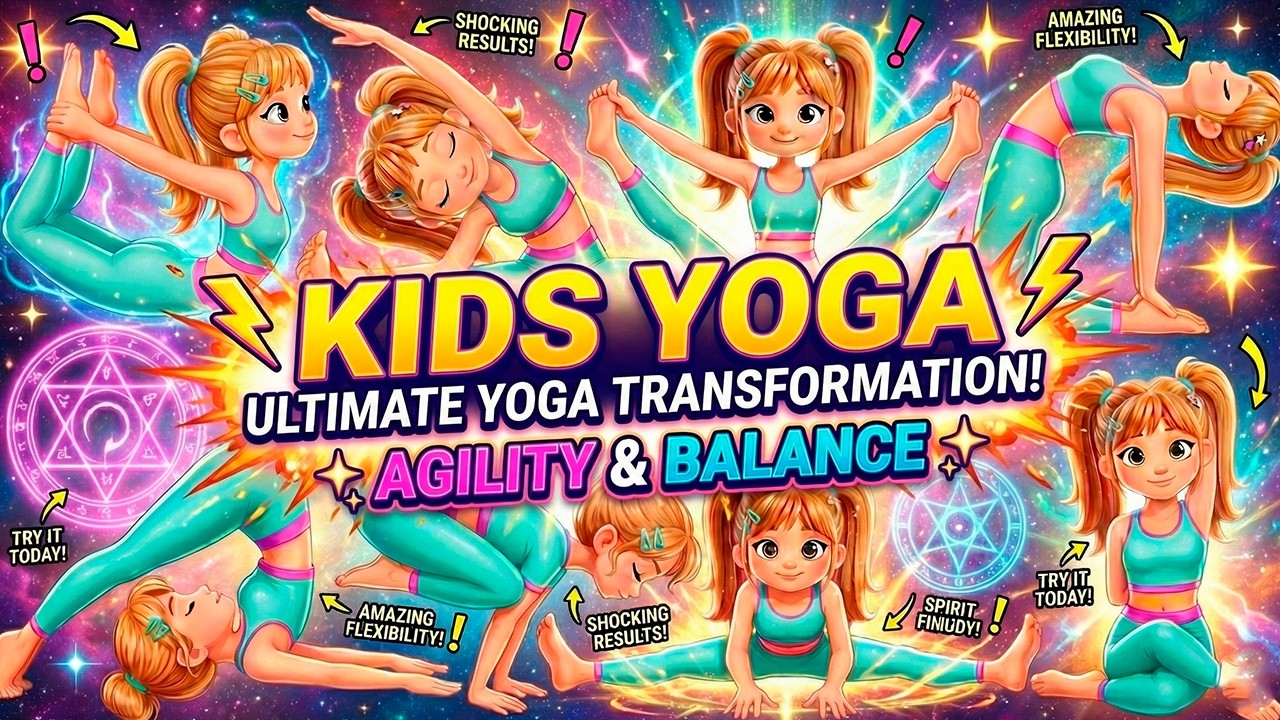 Kids Yoga Challenge | Fun Agility & Balance Workout | Happy Yoga GO!