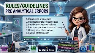 Pre Analytical Errors Prevention I Strict Laboratory Guidelines/Rules I Quality Management