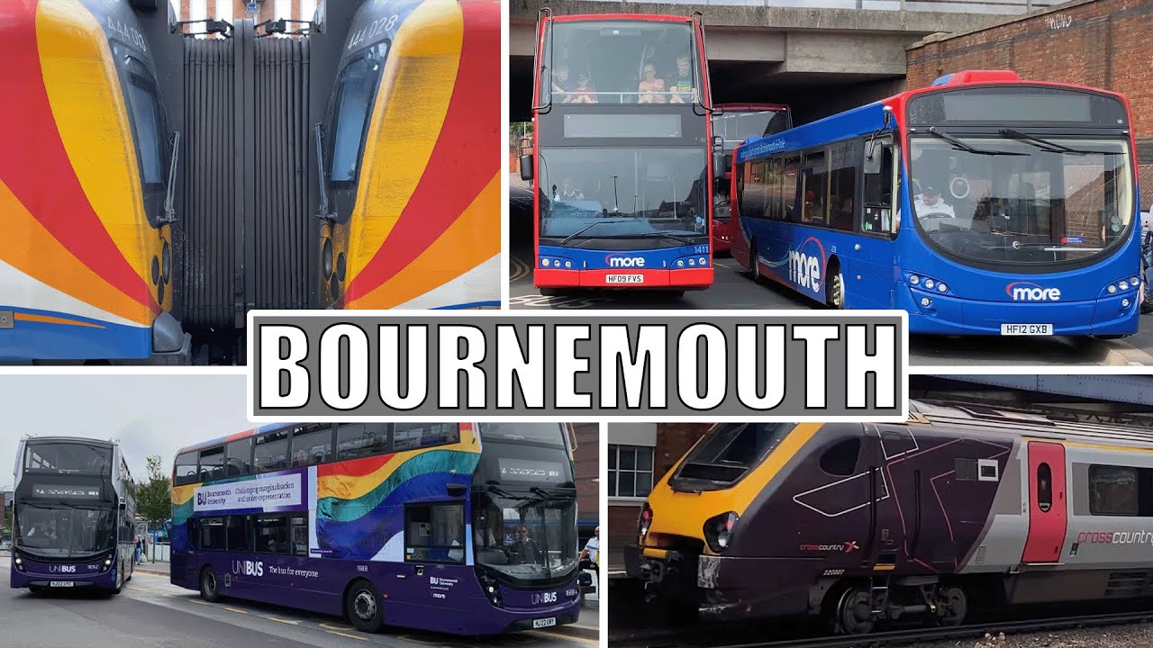 Buses and Trains at Bournemouth - 03/09/22
