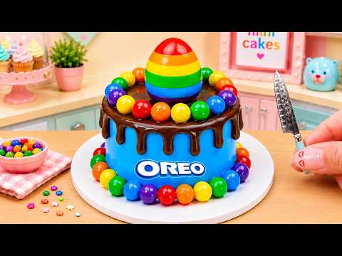 1000+ Mini Cake Recipe With Rainbow OREO & Egg 🌈 Amazing Mini Rainbow Cake Decorating Ideas