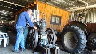 Petter two stroke diesel (VD model ?? 90yr old ??)  first run in 64yrs (unedited)