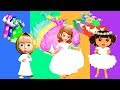 Learn Colors Wrong Colors Change Dress For Dora Sofia Masha Finger Family Nursery Rhymes