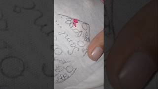 My Own Embroidery Flower Design | Easy Flower Tutorial for Beginners #barakahstitch #shorts