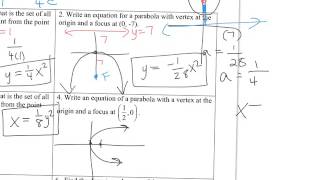 Alg 2 10.2 Notes Parabolas