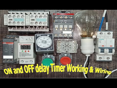 ON and OFF delay Timer Working & Wiring | Electrical timer wiring ...