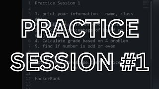 #7 Practice Session 1 - NWMP Python Course