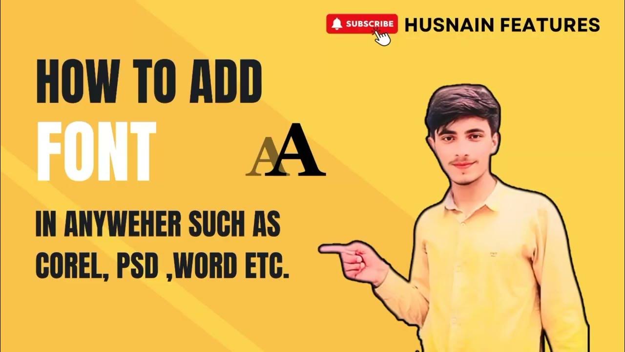 🤔How to add fonts in PC by husnain features YouTube
