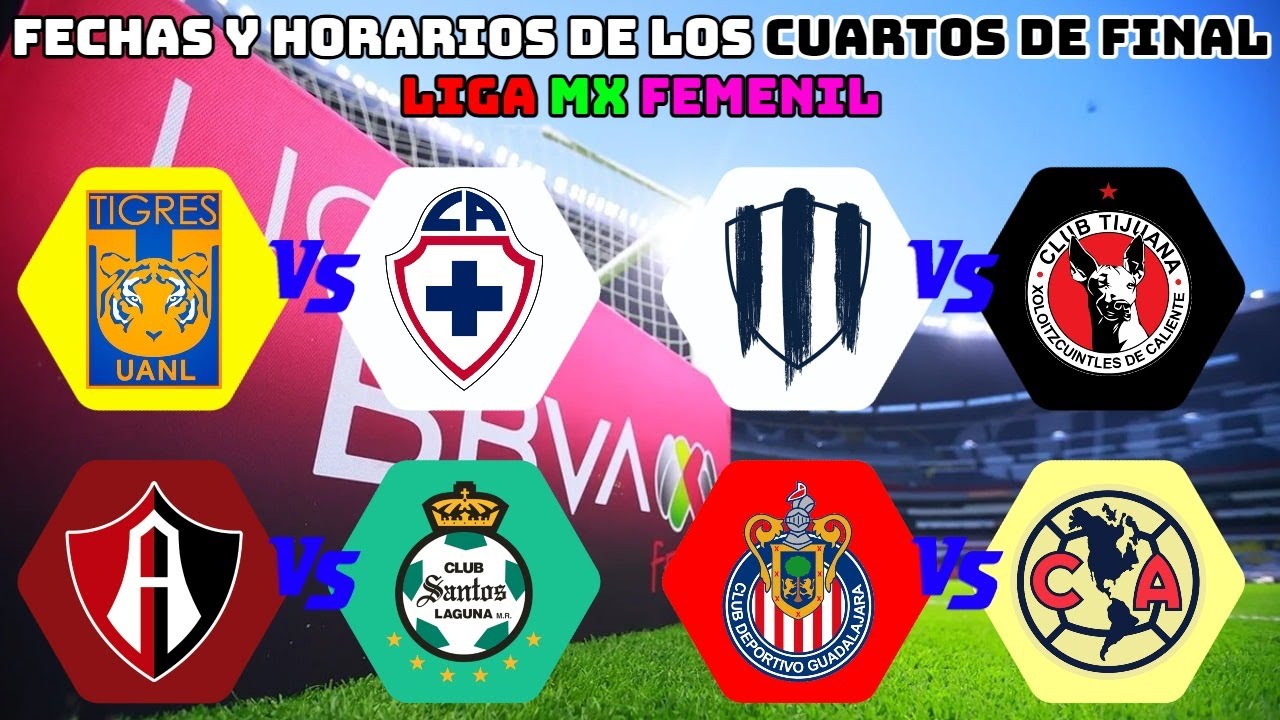 Días y HORARIOS OFICIALES de los CUARTOS DE FINAL Liga MX FEMENIL | Canales DONDE VER EN VIVO