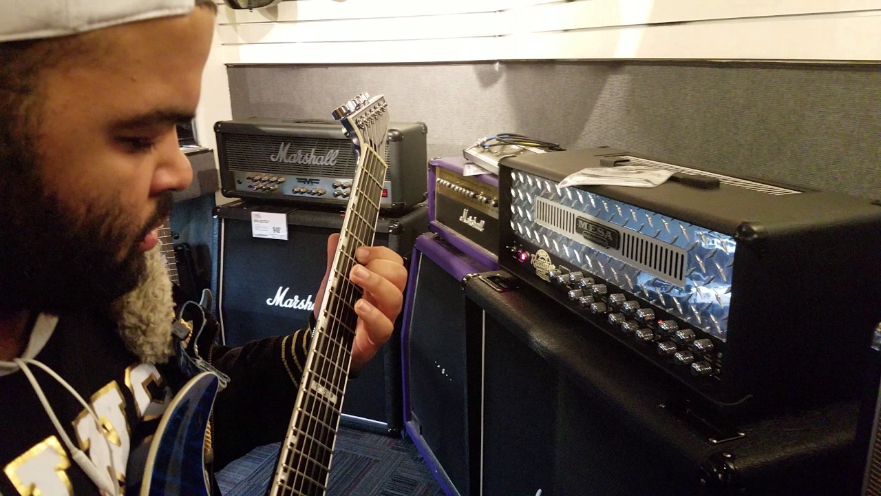 Axe fx standard into a Mesa triple rectifier's effects loop.