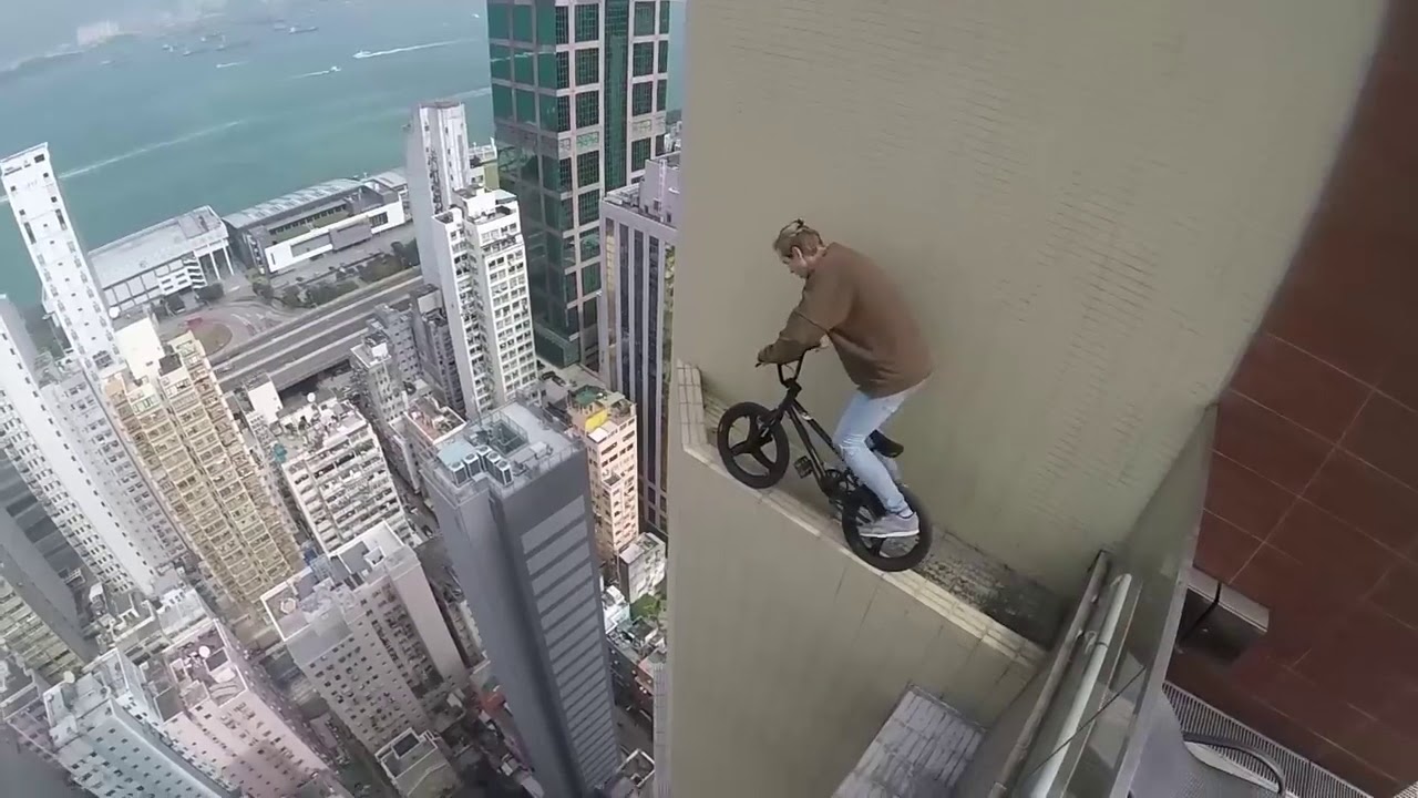Bicycle stunt 2019 by a fearless man |