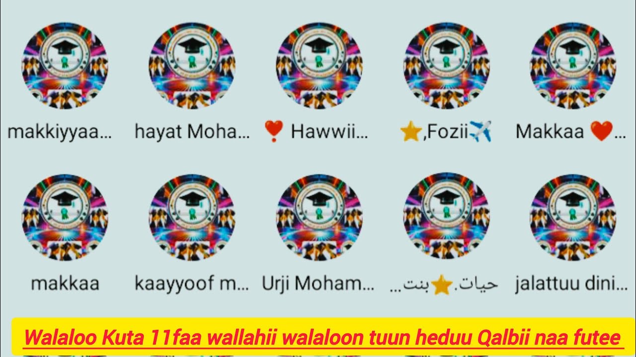 Walaloo Kuta 11faa  wallahii walaloon tuun heduu Qalbii naa futee Masha Allah