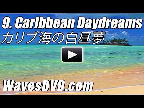 9-カリブ海白昼夢、六つの 10 分のシーン DVD 波リラックスした自然動画海のビーチ - Caribbean DayDreams DVD Waves relaxing Nature Videos