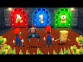 Mario Party 9 MiniGames - Mario Vs Luigi Vs Spider Man Vs SpongeBob (Master Cpu)