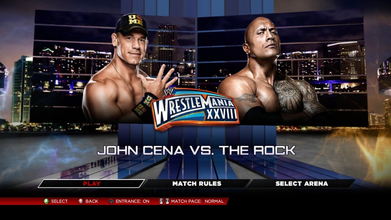 Wwe 2K14:30 Years of WrestleMania # 43 The Rock vs John Cena (WrestleMania 28)