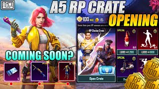 OMG😍 GOT MYTHIC RED COMMANDER FROM A5 RP CRATE OPENING || NEW BGMI GOLD SPIN COMING.