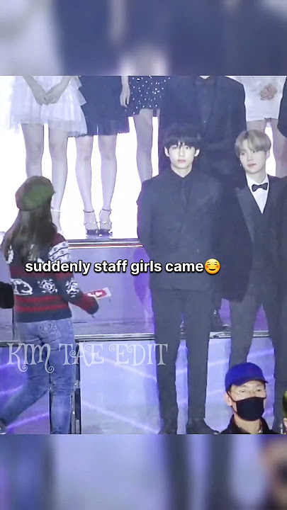 the way BTS giving respect😍 to the staff girls🥰💜#bts #taehyung #shorts