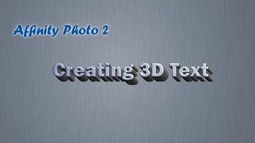 Affinity Photo 2 Video 58: Creating 3D Text