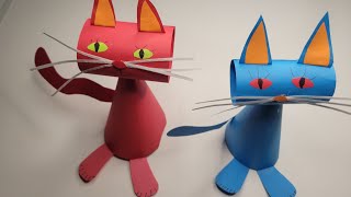 how to make paper cat toys// super easy DIY Trick paper craft hack