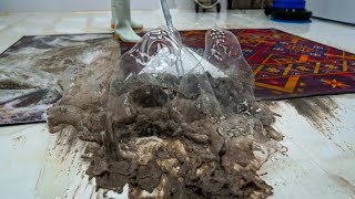 Satisfying Video  The Incredible Restoration of a Mould Infested Rug  ASMR Cleaning