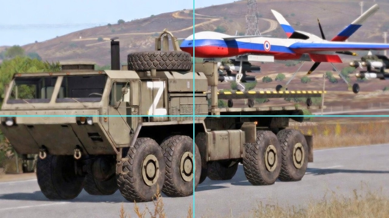 Latest Russian Drone Production Moved by Truck to Frontline Hit by Missile