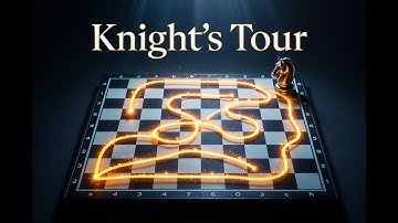A beautiful pattern after the knight’s tour on all 64 squares of the chessboard.