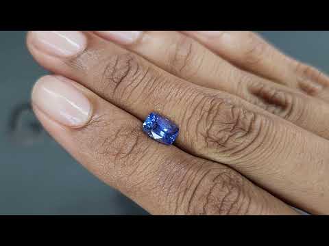 Unheated sapphire Cornflower Blue cushion cut 2.02 carats, Sri Lanka Video  № 1