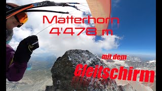 Matterhorn: Overflight Paragliding: Gleitschirmflug über 4'509 m: Timelapse